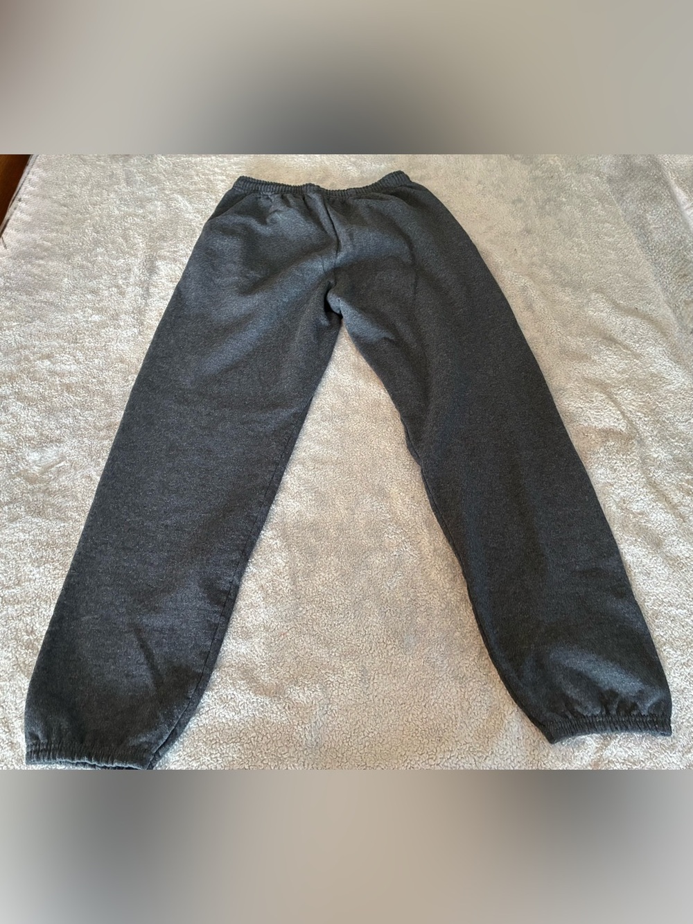 Men’s Athletic Works Charcoal Gray Elastic-Waist Sweatpants Size Medium